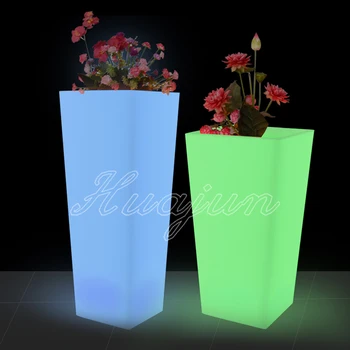 Moodne Aed Kasutada Veekindel 16 Värvi RGB LED Hõõguv lillepotid ja Väljas Värvi muuta lillepotis Plastikust