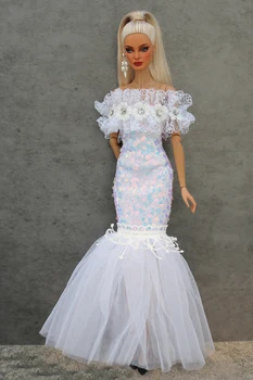 Valge kleit / ballett kleit pitsist õhtukleit / käsitöö nukk 30cm riided riided 1/6 Xinyi FR ST Barbie Nukk / tüdruk mänguasjad