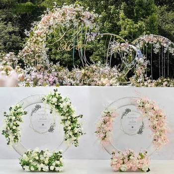 Uus Pulm Kunstlikku Lille Real Ringi Arch Kaunistamiseks Flower Pulm Kodu Poole Fotosessiooni Taust Maantee Plii Lilled