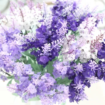 10 Head Kunstlik Lavendel Lille Kimp Kunstlik Silk Flower Girl Kingitus Koju Pulmapidu Aia Kaunistamiseks