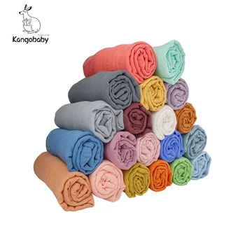 Kangobaby Mood Värviga Saanud Tekk Bambusest Cotton Baby Wrap Mugav Musliin Swaddle Tekk
