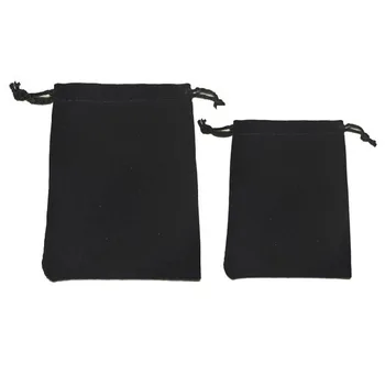 7*9cm 100tk Must Ehted Velvet Kotid Pakkimiseks Kingitused, Käsitöö Diy Naistele Ehted Kotid Lapp Kott Pingutusnöör Kott