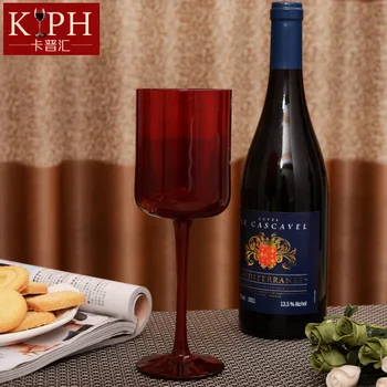 Kaasa tasuta crystal punane pokaalilaadse loominguline värvi veini cup dekoratsioon veini tass punast veini cup Euroopa Stiilis Klaasist Suur Pikk Šampanja