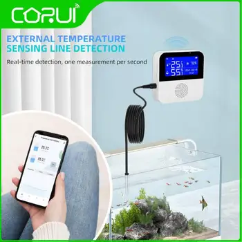 CORUI Smart Tuya WIFI Temperatuuri ja Niiskuse Andur LCD Ekraan Siseruumides Kodu Taimede Kasvu Suure Täpsusega Vee Temperatuur Line