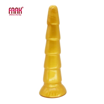 FAAK 10 tolline super pikk anal sex mänguasjad suur sõlmes Eesnäärme Massaaž kuldne Butt Plug Sugu Mänguasjad, Naiste, Meeste Täiskasvanute Tooted