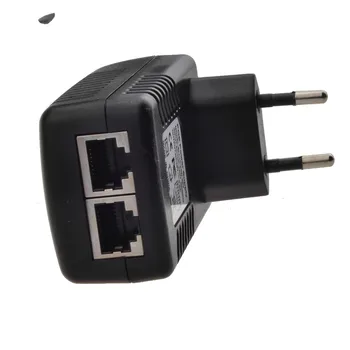 48V POE Injector Ethernet CCTV toiteplokk 0.5 A 24W,POE Pin4/5(+),7/8(-) kooskõlas IEEE802.3af IP Kaamera