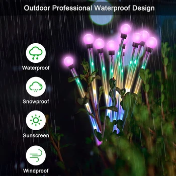 2tk IP65 Veekindel dekoratiivlampides 6/8/10LED Ilutulestiku Firefly Light Valgustus Kaunistused Päikese Jõulud Decor Garden Park