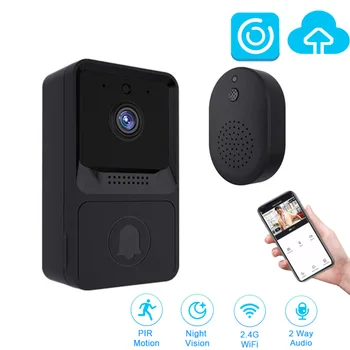 WIFI Uksekell Smart Home mobiiltelefon Uksekell Kaamera Security Video Intercom Öise Nägemise Korterite Eest Lihtne paigaldada
