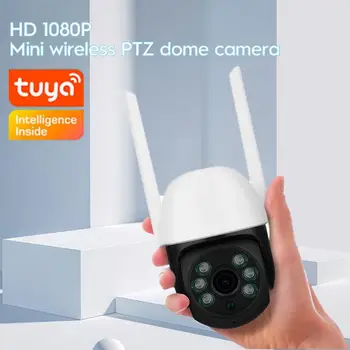 1080P Smart-Kaamera HD WiFi PTZ Tuya IP Kaamera Väljas Home Security Automaatne Dome Kaamera CCTV Video Valve Jaoks Tuya APP