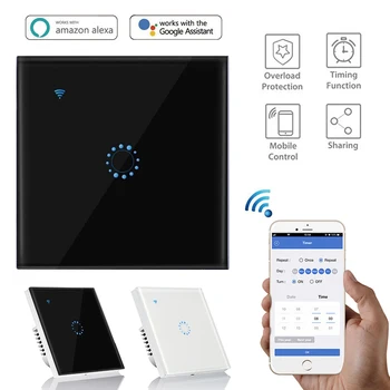 Touch Lüliti Smart Switch Panel Wall Lüliti 1Gang WIFI Valguse Lüliti ELI Standard, Töö Alexa Google Kodu