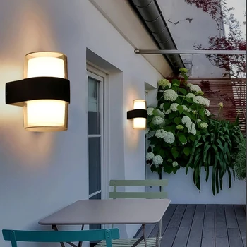 LED seinavalgusti Väljas Veekindel Kaasaegseid Põhjamaade Stiilis Sise-Seina Lambid elutuba Veranda Aed Lamp Valgustid Lampe Salong
