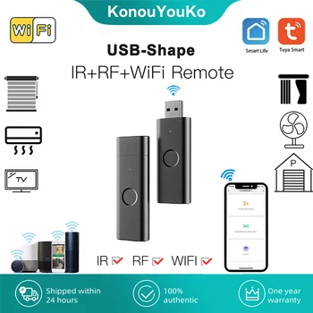 Tuya Smart Home WiFi Universaalne Kontroller RF433 IR pult TV DVD AUD Smart Elu Töötab Alexa Google