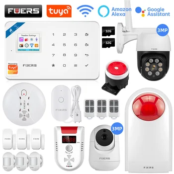 FUERS W181 GSM WIFI Tuya Smart Home Alarm system Kit Traadita Alarm signalisatsioon IP Kaamera Kontrolli Autodial Sireen