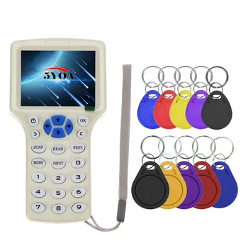 RFID-Koopiamasina Kirjanik Lugejatele Paljundusaparaat 125KHz 13.56 MHz USB Programmeerija NFC Smart 10 Sagedus Võti fob Mälukaartide Lugeja UID Dekooder
