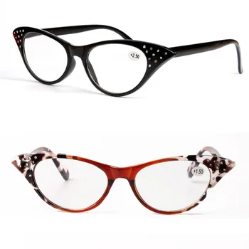 mood lugemise prillid S5023 cateye kuju akrüül teemandid teenetemärgi iga +0.25 hyperiopia trendikad prillid naistele