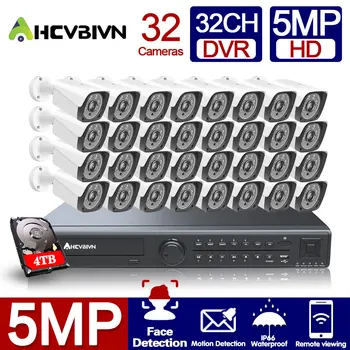 HD 32 Kanali 2MP 5MP AHD DVR Kit 5MP videovalve Turvalisuse Väljas Sise-Veekindel CCTV Kaamera Süsteemi 32CH DVR Süsteem