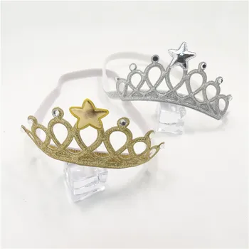 20pc/palju Kuld, Hõbe Tiara Peapael Glitter Crown Hairband Ronida Star ja Crystal Printsess Sünnipäev Pea Kandma 20pcs/palju