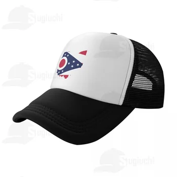 Ohio Lipu Kaart USA osariigid Ameerika Aednik Mütsid Suvel Päike Baseball Cap Hingav Reguleeritav Mees Väljas Müts