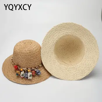 YQYXCY Päike Müts ühise Põllumajanduspoliitika Lai Nokk Floppy Top Suve Mütsid Naistele Beach Panama Õled Dome Kopp Müts Naine Visiir Kapoti Bohemia Uus