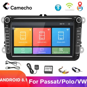 Camecho 8inch Android 8.1 autoraadiod, GPS MP5 Multimeedia Mängija Seat/Skoda/Passat/Golf/Polo Bluetoothi Automaatne Raadio Audio Stereo