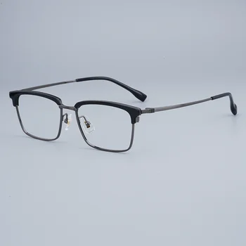 Ultra-light Titaan Square Prillid Raamiga Meeste Klassikalise Äri Stiilis prilliraamid Lühinägevus Retsepti Prillid