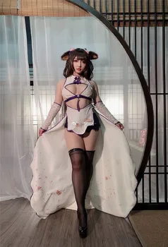 [Customize] Anime Mäng Azur Lane Kashino Uus Aasta Cheongsam Ühtne Kleit Cosplay Kostüüm Halloween Pool Ülikond Naiste Tüdrukud N