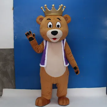 Karu Crown Nuku Sündmus Ekraani Omadused Palus Pruun Karu Doodle Karu Rekvisiidid Cartoon Mannekeeni Kostüüm