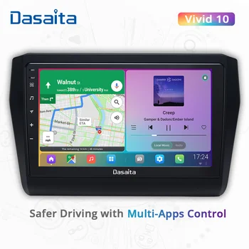 Dasaita Elavat Jaoks Suzuki Swift 2018 2019 2020 Carplay Android Auto Auto Stereo Mängija 1280*720 IPS Puutetundlik Ekraan Raadio 4G 64G