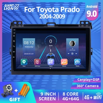 9inch 2.5 D 2DIN Android 9.0 Auto Raadio Toyota Prado 120 2004-2009 Auto Multimeedia Video Mängija Auto Autoradio Navigatsiooni GPS