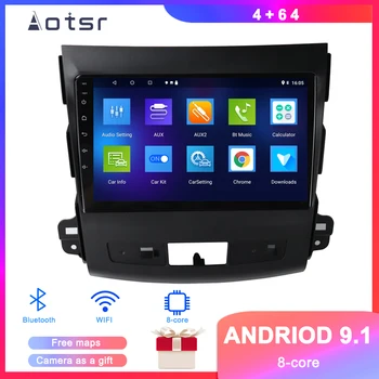 DSP Android 9.1 Auto DVD Mängija GPS Navigatsiooni Mitsubishi Outlander 2006+ Auto Stereo Raadio-Multimeedia mängija, Pea Üksus Video