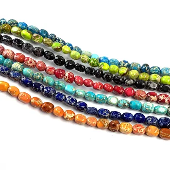Ebaregulaarne Shoushan Stone Beads Natural Keiser Kivid Lahti Helmed DIY Ehteid Teha Kaelakee, Käevõru Suurus 5x5x7mm