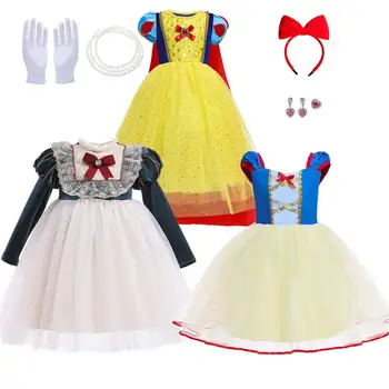 Printsess lumivalgeke Kleit Cosplay Kostüüm Tüdrukute Ideaalne Halloween Pool Või Teeselda, et Mängida Riietuda