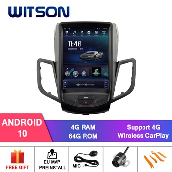 WITSON Android 10.0 TESLA STIILI FORD FIESTA 2009-2013 4GB 64GB Auto Raadio Multimeedia Video Mängija, Navigatsiooni GPS Android