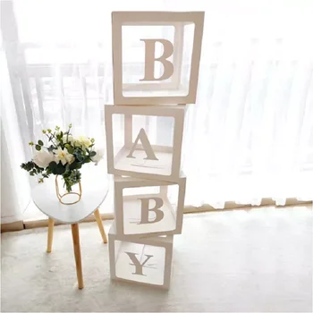 Baby Shower Poiss, Tüdruk, Läbipaistev Kast Baby Shower Kaunistamiseks Beebi Ristimine Sünnipäeva Decor Õhupalli Kasti Baby Shower Kingitus