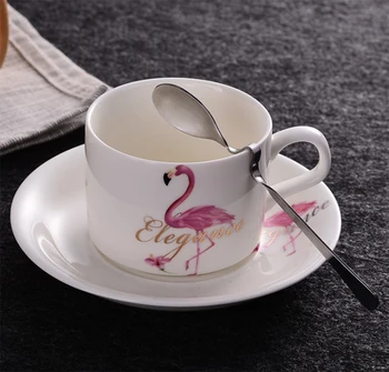 HOMIE Flamingo kohvitass, Keraamiline Kruus Reisi Cup Armas Tee Tass Alustass Set Kohvi Tassi Tee poti Komplekt Tee Sahtel Pruutneitsi Kingitus