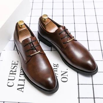 Uued meeste kingad British business väike nahast kingad meeste vabaaja ööklubi kleit nahast kingad ametliku kingad