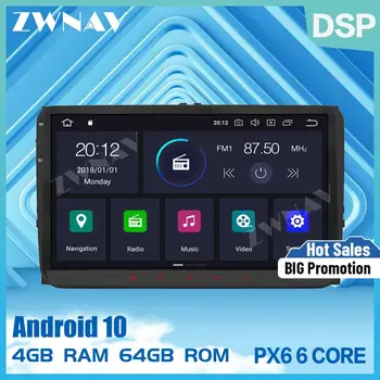 PX6 Android 10.0 Auto Multimeedia mängija 2 Din Mõeldud VW/Volkswagen/Golf/Polo/Tiguan/Passat/b7/b6/leon/Skoda/Octavia raadio stereo gps