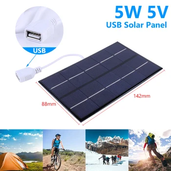 5W päikesepaneel Asendamine 5V Solar Cell, Paneel Telefoni Laadija Väljas Aku Laadimine Pakkumise 88x142mm