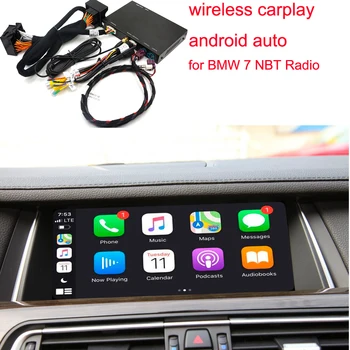 CarPlay Traadita iOS BMW 7 Seeria F01 F02 teljevahe F03 F04 2013-2015 NBT ID4 Stiilis Android Auto Peegel Link AirPlay