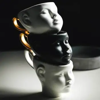 Põhjamaade stiilis kruus isiksus loominguline nägu kruus paar keraamiline kuld keraamiline kohvi tass türgi kohvi tassi jaapani cup