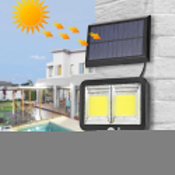 IP65 LED seinavalgusti Päikese puldiga Inimeste Liikumise Andur Väljas Aed Lamp Solar Bollard Led seinavalgusti Päikese