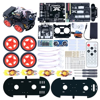 Aruka Auto Robot Kit UNO Bot DIY puldiga Robot Alustamine Arduino Kit DIY Kodeerimine Sobiv Mänguasi