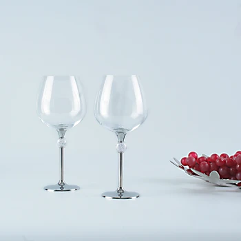 Loominguline Klaasist Tassi Pulmas Veini Klaase Jõulud Veini Klaasist Joomine Roostevabast Terasest Crystal Stand Veini Klaas