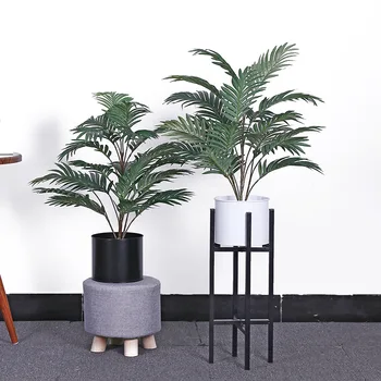 70CM Kunstlik Palm Taimed Silk Jätab Kunstlik Puu Plastikust Varred Troopiline Võltsitud Taimed Kodu Aed Decor Nr pott