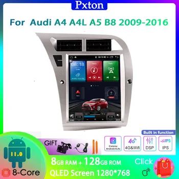 Pxton Tesla Ekraaniga Android autoraadio Stereo Multimeedia Mängija Audi A4 A4L A5 B8 2009-2016 Carplay Auto 8G+128G 4G WIFI DSP
