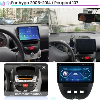 Android Auto Multimeedia Video Mängija Jaoks, Peugeot 107 Ja Toyota Yaris Citroen C1 2005-2014 Raadio Stereo GPS Navigation Carpaly 4G WIFI