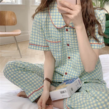 Naiste Homewear Komplekti 2TK Suvi Sügis Lühike Naiste Pajama Set Tüdruk Pyjama Komplekt Lühikesed Varrukad Sleepwear Set Naiste Topt Rousers