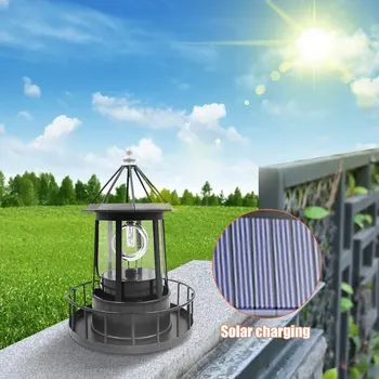 Solar LED Pöörleva Tuletorn Veekindel Väljas Hoov Maastiku Aiandus Rada Teenetemärgi Päikese Rippus Lamp